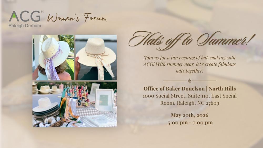 May 2026 RDU Women’s Forum - Hats Off to Summer